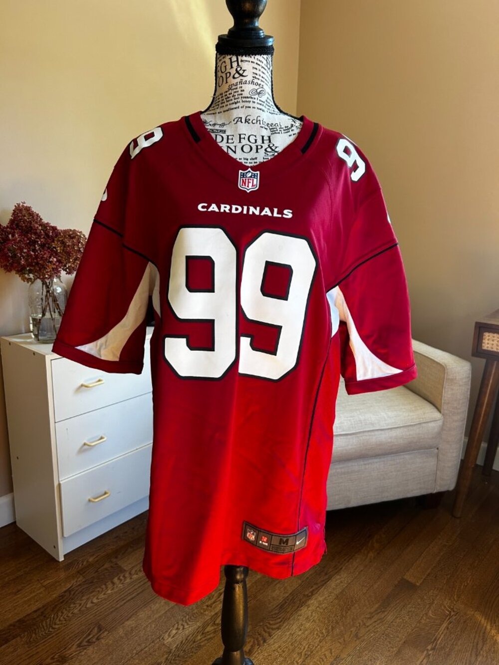 Nike On Field J.J. Watt Arizona Cardinals #99 Jersey Red M